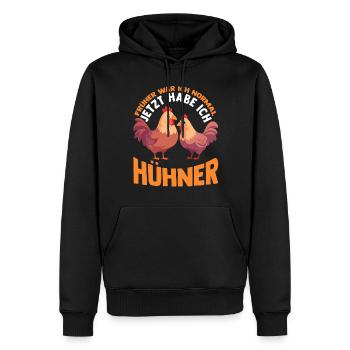 Huhn Hühnerstall Bauernhof Bauer Landwirt Hühner - Männer Premium Bio Hoodie - Schwarz - Vorne - Nico (187cm)