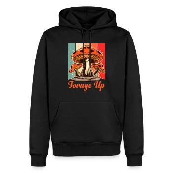 Mushroom Hunter Forage Up Foranger Fungiculture - Männer Premium Bio Hoodie - Schwarz - Vorne - Nico (187cm)