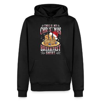C’est ma chemise de petit-déjeuner de Noël - Sweat à capuche Premium bio Homme - noir - Devant - Nico (187cm)
