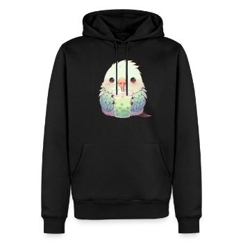 Inséparable kawaii boit Boba Bubble Tea Chibi - Sweat à capuche Premium bio Homme - noir - Devant - Nico (187cm)