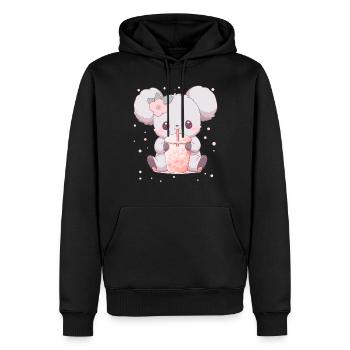 Kawaii Koala trinkt Boba Bubble Tea Chibi - Männer Premium Bio Hoodie - Schwarz - Vorne - Nico (187cm)
