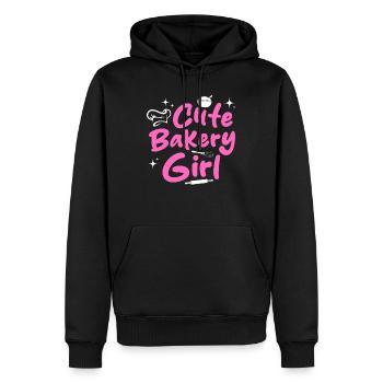 Cute Bakery Girl - Pastry Chef Confectioner Girl - Männer Premium Bio Hoodie - Schwarz - Vorne - Nico (187cm)