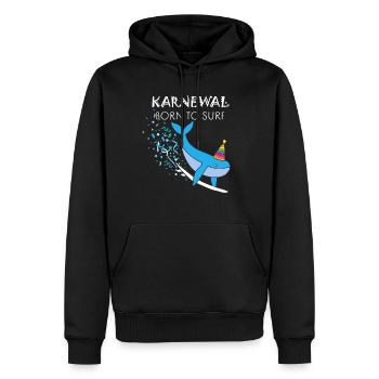 Karneval Konfetti Surfen Strandurlaub Surfbrett - Männer Premium Bio Hoodie - Schwarz - Vorne - Nico (187cm)