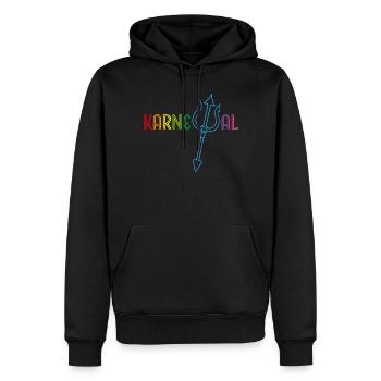 Carnaval de Cologne Carnaval Confettis Cologne Kölle Alaaf - Sweat à capuche Premium bio Homme - noir - Devant - Nico (187cm)