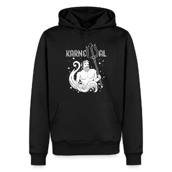 Confettis de carnaval Poséidon Costume Remplacement Fasnacht - Sweat à capuche Premium bio Homme - noir - Devant - Nico (187cm)