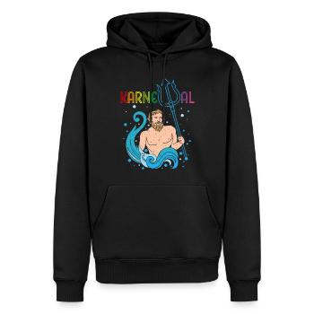 Karneval Fasching Konfetti Poseidon Fastelovend - Männer Premium Bio Hoodie - Schwarz - Vorne - Nico (187cm)