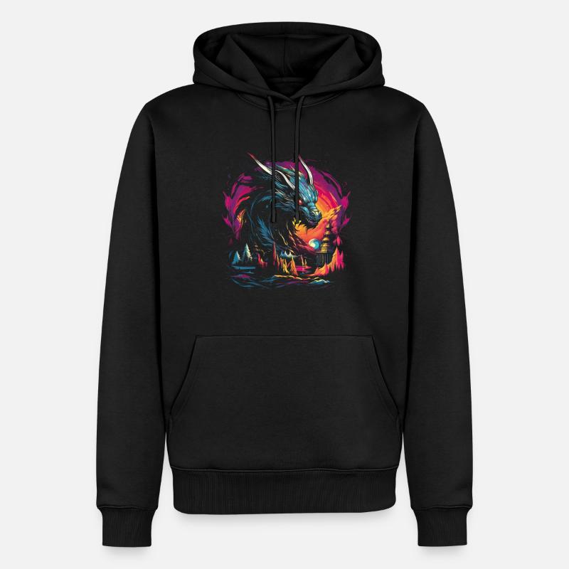 Dragon Jeu de rôle Dragon - Sweat à capuche Premium bio Homme - noir