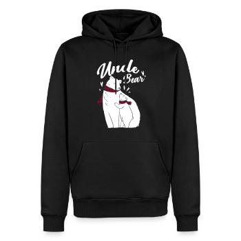 Bébé ours - Sweat à capuche Premium bio Homme - noir - Devant - Nico (187cm)