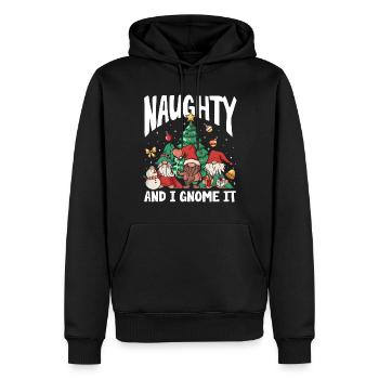Coquine Et Je Gnome Il - Sweat à capuche Premium bio Homme - noir - Devant - Nico (187cm)