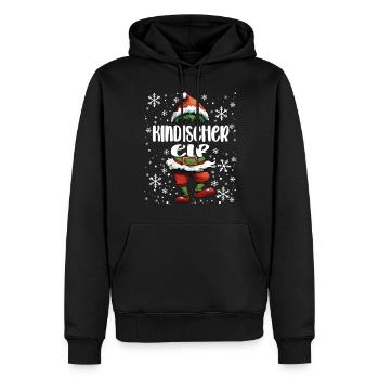 Weihnachtsoutfit Kindischer Elf - Männer Premium Bio Hoodie - Schwarz - Vorne - Nico (187cm)