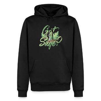 Fumigation d’appartement par la fumée Vous avez de la sauge ? - Sweat à capuche Premium bio Homme - noir - Devant - Nico (187cm)