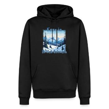 Fernie, British Columbia, USA - Wintergrunge für - Männer Premium Bio Hoodie - Schwarz - Vorne - Nico (187cm)