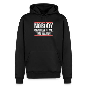 Personne ne peut m’atteindre l’eau Denglisch - Sweat à capuche Premium bio Homme - noir - Devant - Nico (187cm)
