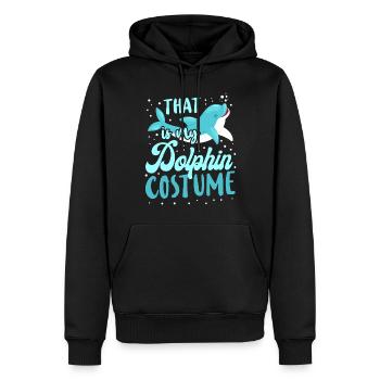 Dauphin Halloween C’est mon - Sweat à capuche Premium bio Homme - noir - Devant - Nico (187cm)