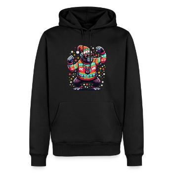 Gorille avec lunettes de soleil - Sweat à capuche Premium bio Homme - noir - Devant - Nico (187cm)