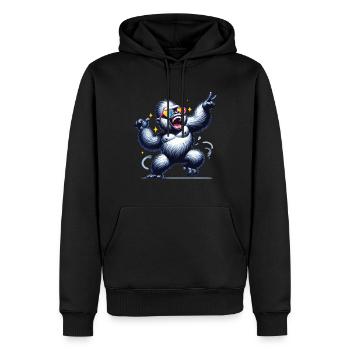 Gorille avec lunettes de soleil - Sweat à capuche Premium bio Homme - noir - Devant - Nico (187cm)