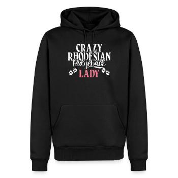 Rhodesian Ridgeback Gifts - Men’s Premium Organic Hoodie - black - Front - Nico (187cm)