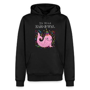 Karneval Fasching Konfetti Kölsch Kölner Kölnerin - Männer Premium Bio Hoodie - Schwarz - Vorne - Nico (187cm)