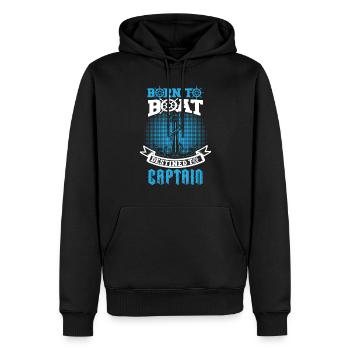 Bootskapitän Lustiger Bootssegelsee Boater - Männer Premium Bio Hoodie - Schwarz - Vorne - Nico (187cm)