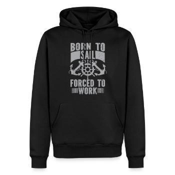 Bootskapitän Lustiger Bootssegelsee Boater - Männer Premium Bio Hoodie - Schwarz - Vorne - Nico (187cm)
