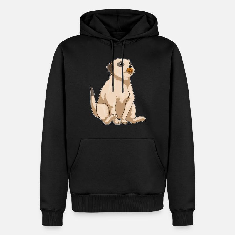 Erdmännchen Baby Schnuller - Männer Premium Bio Hoodie - Schwarz