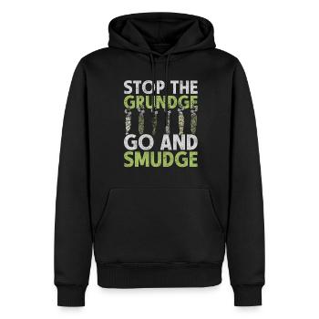 Ausräuchern Stop The Grundge Go And Smudge - Männer Premium Bio Hoodie - Schwarz - Vorne - Nico (187cm)