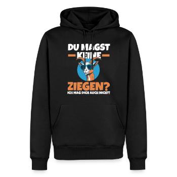 Ziege Ziegenbauer Bauernhof Landwirt Bauer Ziegen - Männer Premium Bio Hoodie - Schwarz - Vorne - Nico (187cm)