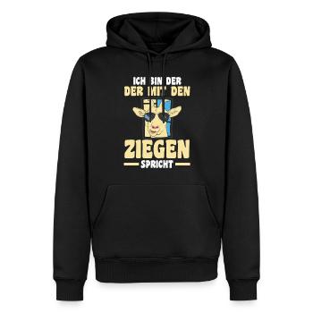 Ziege Ziegenbauer Bauernhof Landwirt Bauer Ziegen - Männer Premium Bio Hoodie - Schwarz - Vorne - Nico (187cm)