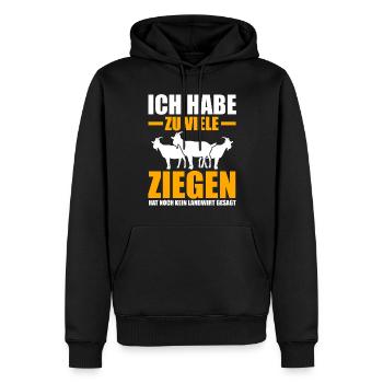 Ziege Ziegenbauer Bauernhof Landwirt Bauer Ziegen - Männer Premium Bio Hoodie - Schwarz - Vorne - Nico (187cm)