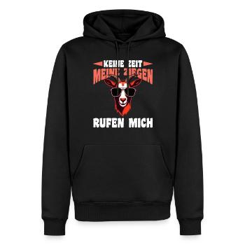 Ziege Ziegenbauer Bauernhof Landwirt Bauer Ziegen - Männer Premium Bio Hoodie - Schwarz - Vorne - Nico (187cm)
