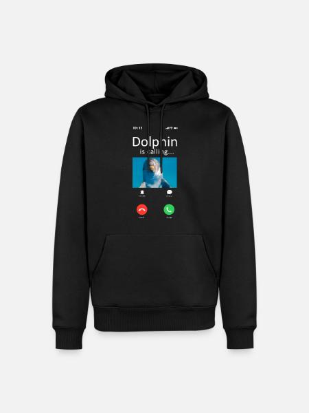 Dolphin Phone Display Dolphin Is - Men’s Premium Organic Hoodie - black
