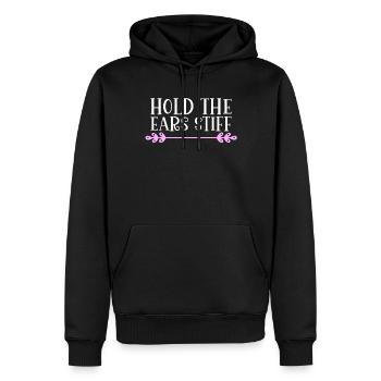 Tenir les oreilles raides Denglisch - Sweat à capuche Premium bio Homme - noir - Devant - Nico (187cm)