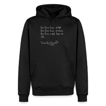 Ich liebe Gin-Tonic - Männer Premium Bio Hoodie - Schwarz - Vorne - Nico (187cm)