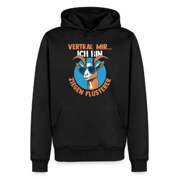 Ziege Ziegenbauer Bauernhof Landwirt Bauer Ziegen - Männer Premium Bio Hoodie - Schwarz - Vorne - Nico (187cm)