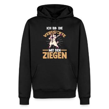 Ziege Ziegenbauer Bauernhof Landwirt Bauer Ziegen - Männer Premium Bio Hoodie - Schwarz - Vorne - Nico (187cm)