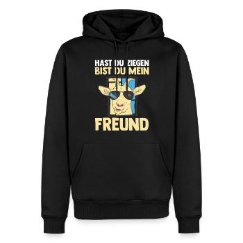Ziege Ziegenbauer Bauernhof Landwirt Bauer Ziegen - Männer Premium Bio Hoodie - Schwarz - Vorne - Nico (187cm)