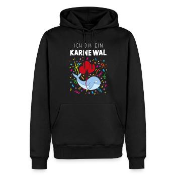 Ich bin ein Karnewal Karneval Fasching Konfetti - Männer Premium Bio Hoodie - Schwarz - Vorne - Nico (187cm)
