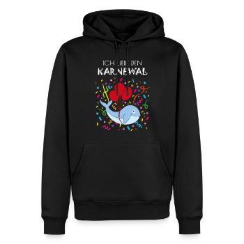 Karnewal Karneval Fasching Konfetti Narrenkappe - Männer Premium Bio Hoodie - Schwarz - Vorne - Nico (187cm)