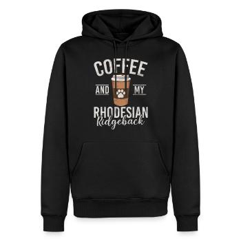 Cadeaux Rhodesian Ridgeback - Sweat à capuche Premium bio Homme - noir - Devant - Nico (187cm)