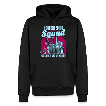 Housekeeping Week Geschenke Reinigungsliebhaber - Männer Premium Bio Hoodie - Schwarz - Vorne - Nico (187cm)