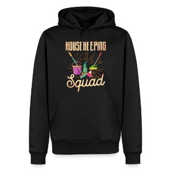 Housekeeping Week Geschenke Reinigungsliebhaber - Männer Premium Bio Hoodie - Schwarz - Vorne - Nico (187cm)