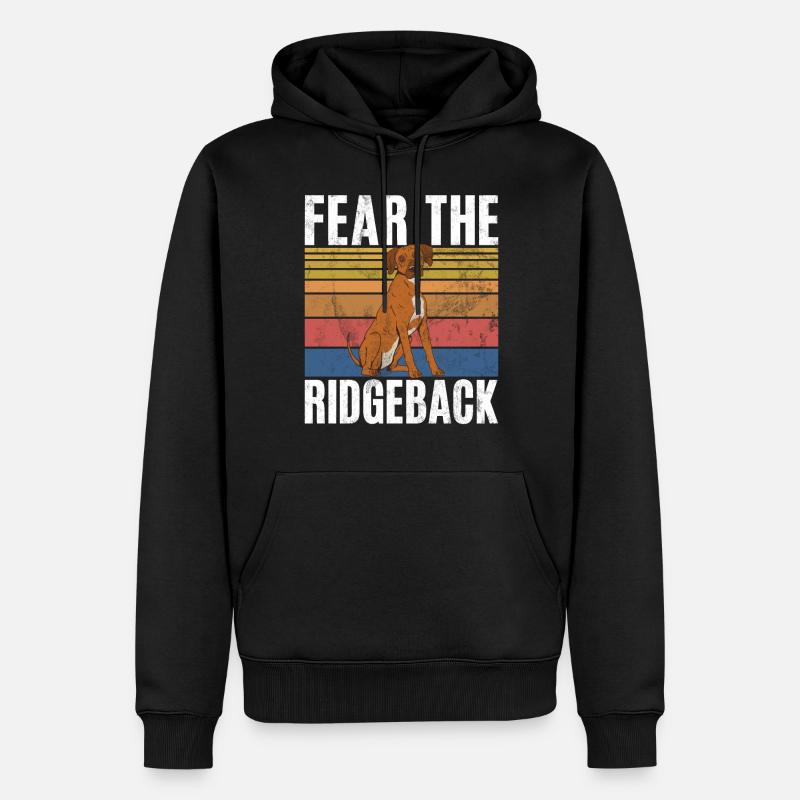 Cadeaux Rhodesian Ridgeback - Sweat à capuche Premium bio Homme - noir