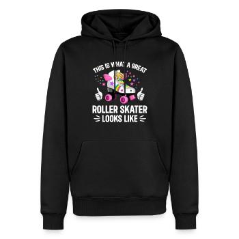 Roller Skating Roller Skater - Great Roller Skater - Männer Premium Bio Hoodie - Schwarz - Vorne - Nico (187cm)