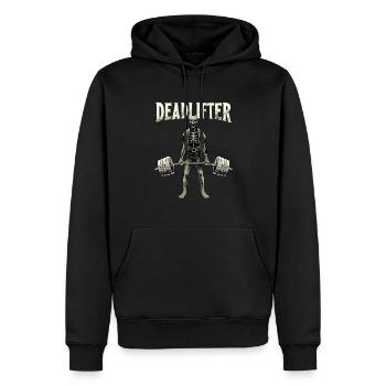 Workout Training Fitness Heben Fitnessstudio - Männer Premium Bio Hoodie - Schwarz - Vorne - Nico (187cm)