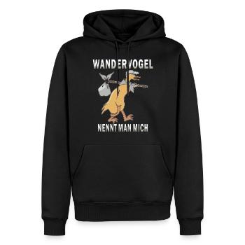 WANDERVOGEL NENNT MAN MICH - Männer Premium Bio Hoodie - Schwarz - Vorne - Nico (187cm)