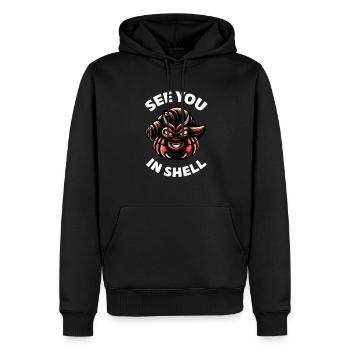 Meerestier Meeresfrüchte Muscheln Einsiedlerkrebs - Männer Premium Bio Hoodie - Schwarz - Vorne - Nico (187cm)