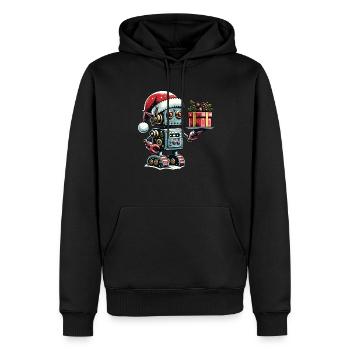 Weihnachtsroboter - Geschenke für Santa Claus - Männer Premium Bio Hoodie - Schwarz - Vorne - Nico (187cm)