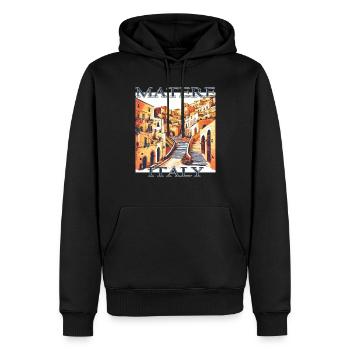Matera, Italien - Historische Architektur im - Männer Premium Bio Hoodie - Schwarz - Vorne - Nico (187cm)