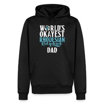 Rhodesian Ridgeback Gifts - Men’s Premium Organic Hoodie - black - Front - Nico (187cm)
