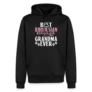 Rhodesian Ridgeback Gifts - Men’s Premium Organic Hoodie - black - Front - Nico (187cm)